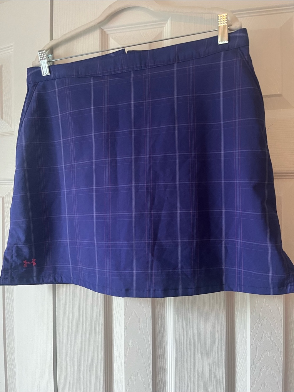 Under Armour Purple Plaid A-Line Golf Skirt